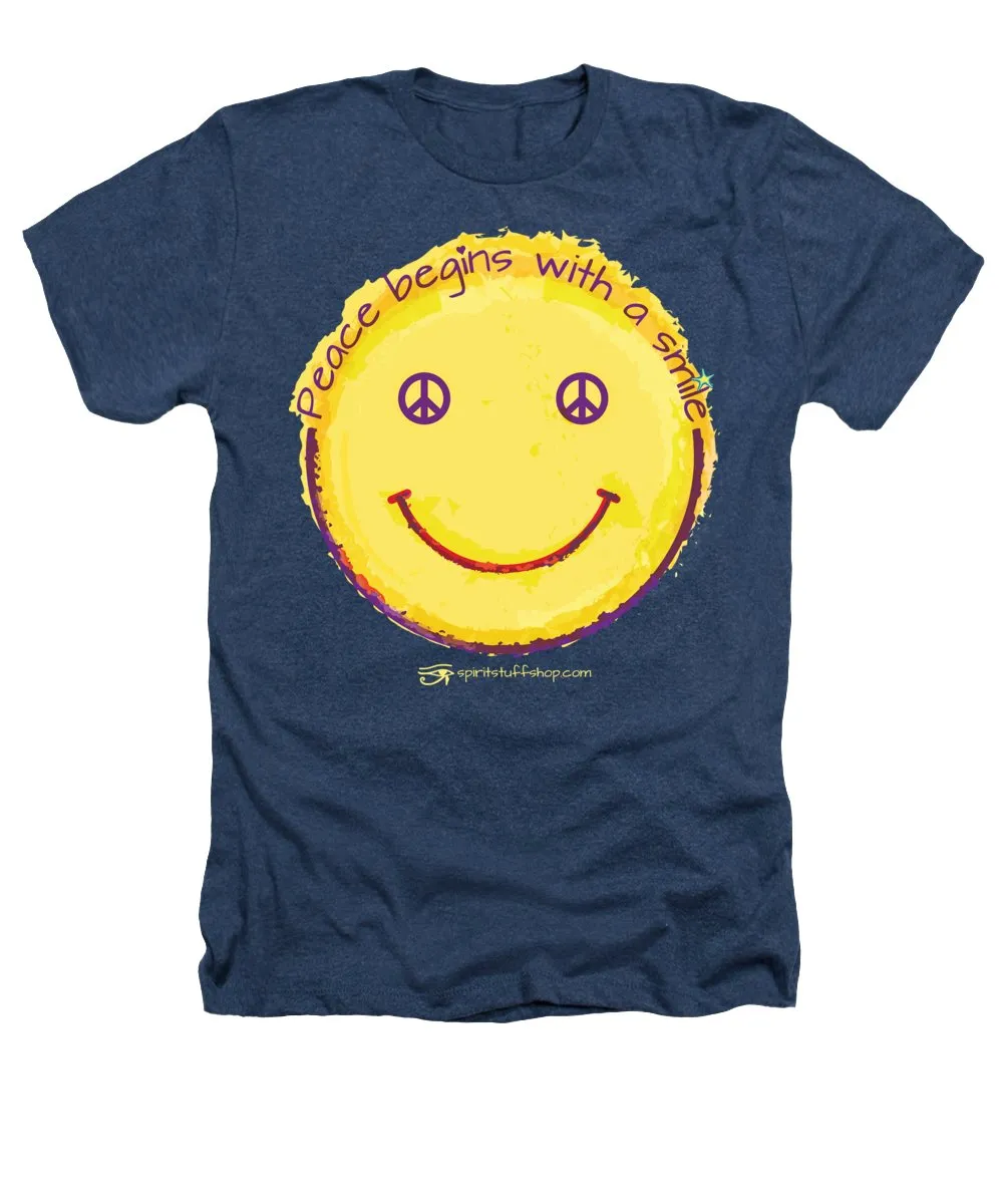 Peace Begins With A Smile - Heathers T-Shirt