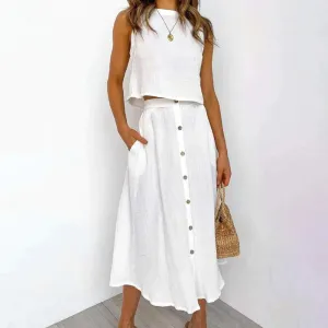 Peigi® | Casual Midi Skirt Set