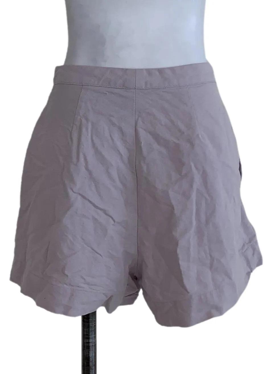 Periwinkle Plain High-Waisted Shorts