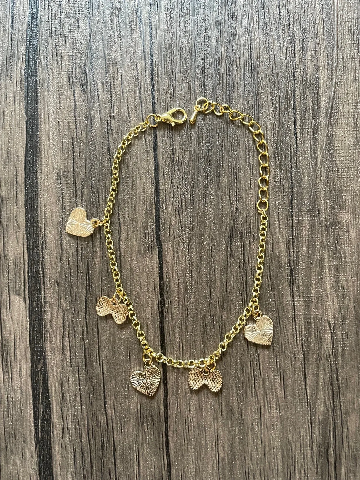 Pink Heart and Mini Bow Charm Bracelet
