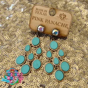 Pink Panache Turquoise Chandelier Earrings