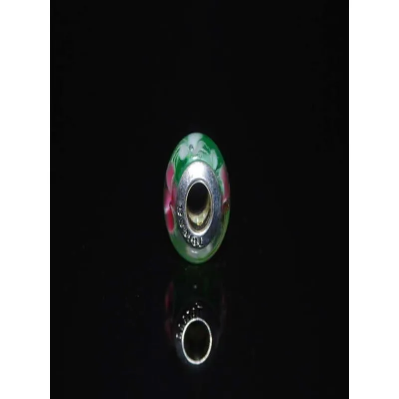 Pink Rose Murano Charm Bead
