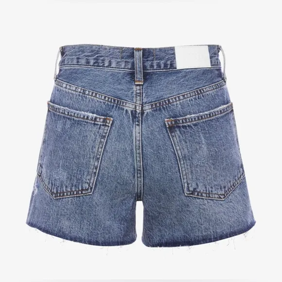 Pistola Denim NWOT Kylee Relaxed Denim Cut Off Shorts in Luna (medium/dark wash)