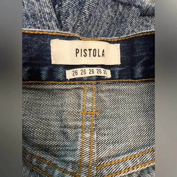 Pistola Denim NWOT Kylee Relaxed Denim Cut Off Shorts in Luna (medium/dark wash)