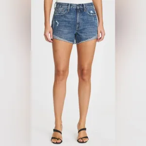 Pistola Denim NWOT Kylee Relaxed Denim Cut Off Shorts in Luna (medium/dark wash)