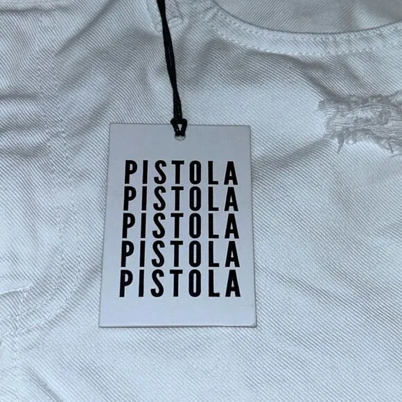 Pistola Kylee High Rise Denim Cuffed Shorts