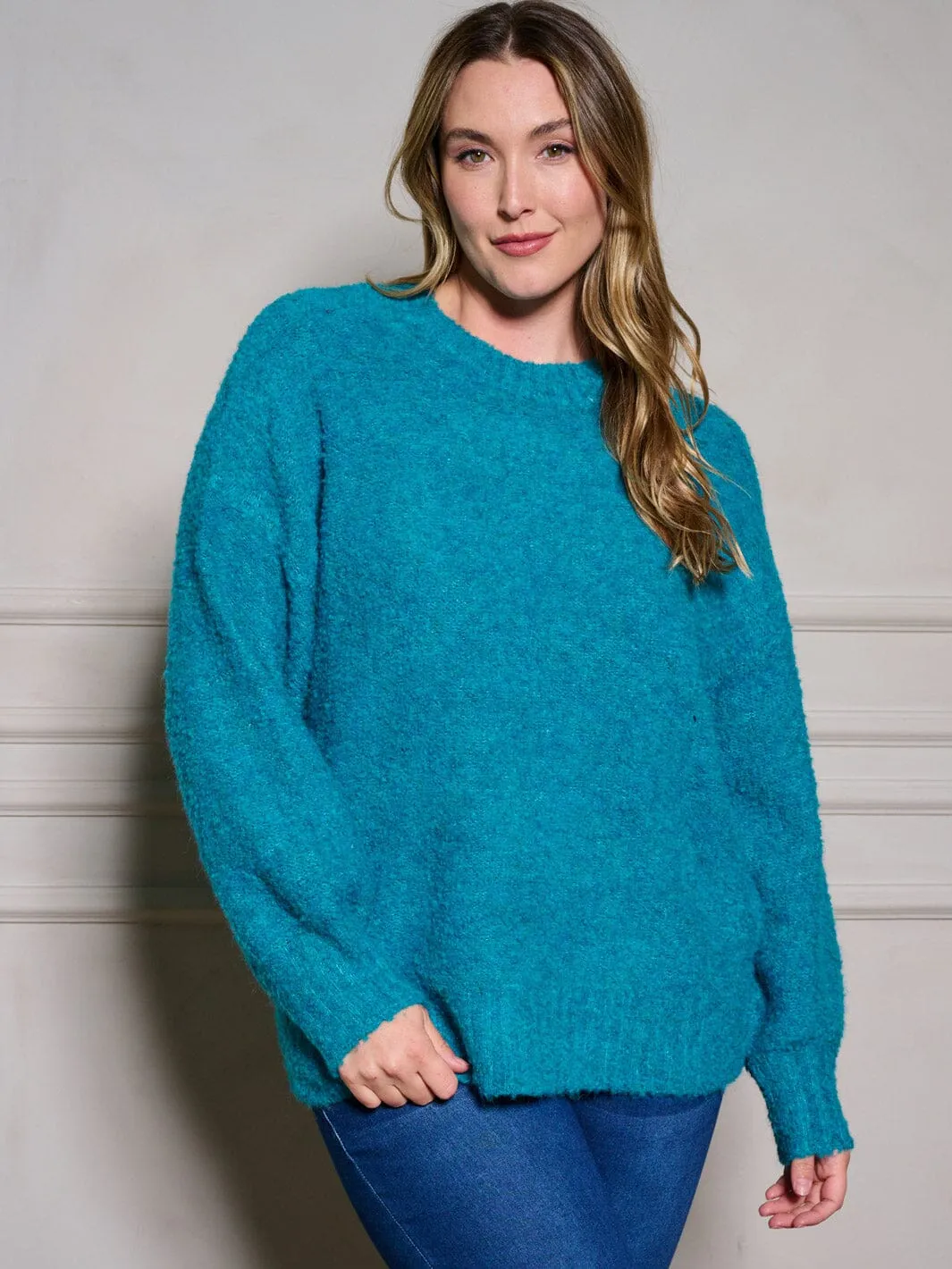 PLUS SIZE LONG SLEEVE PULLOVER SWEATER