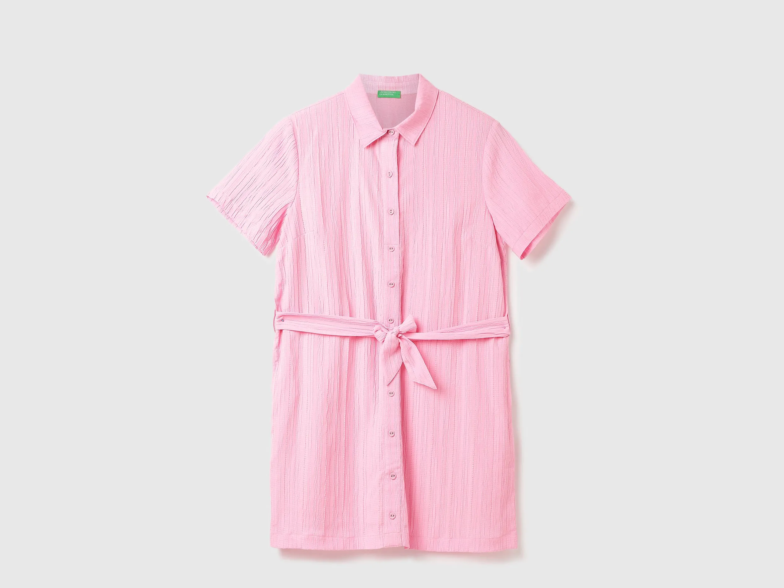 Polyester Solid Spread Collar Women Dresses