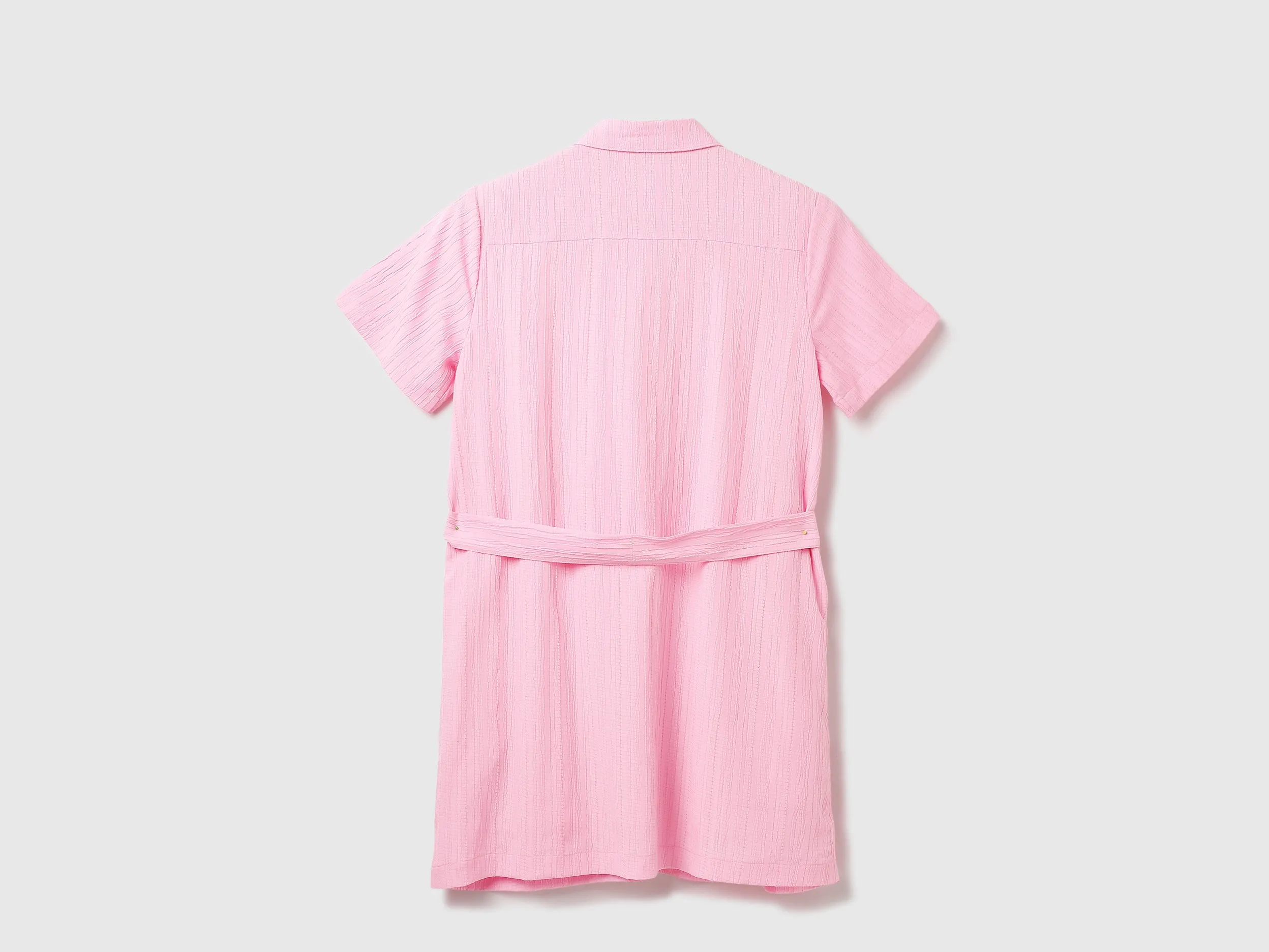 Polyester Solid Spread Collar Women Dresses
