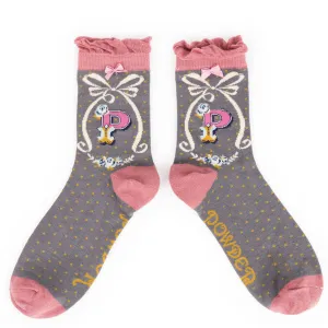 Powder Initial P Ankle Socks