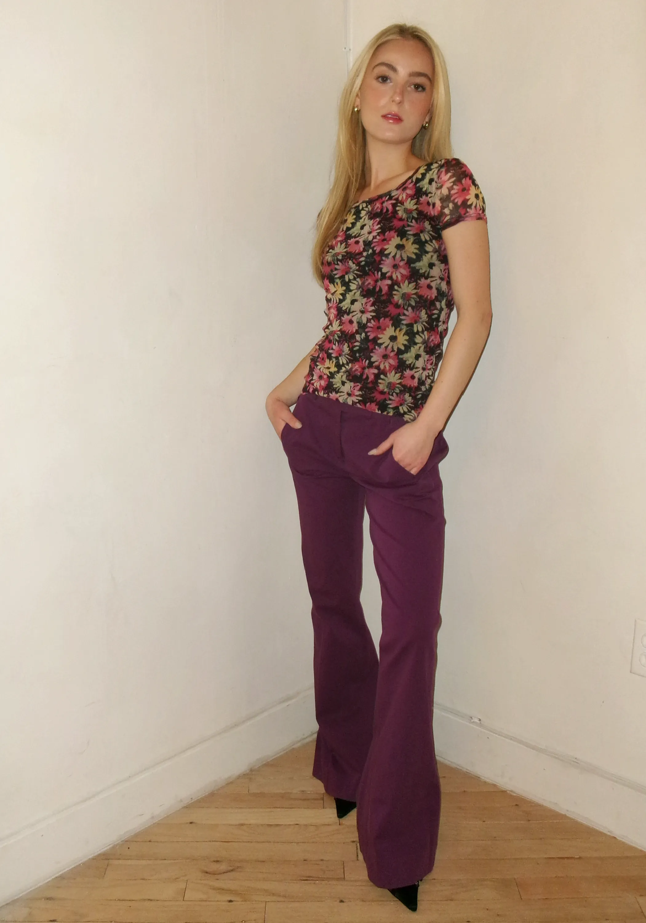 Prada Purple Flare Trousers