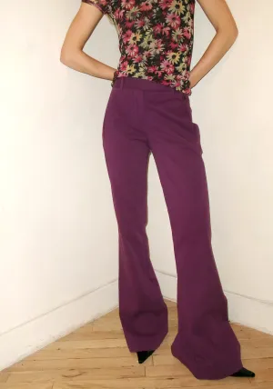 Prada Purple Flare Trousers