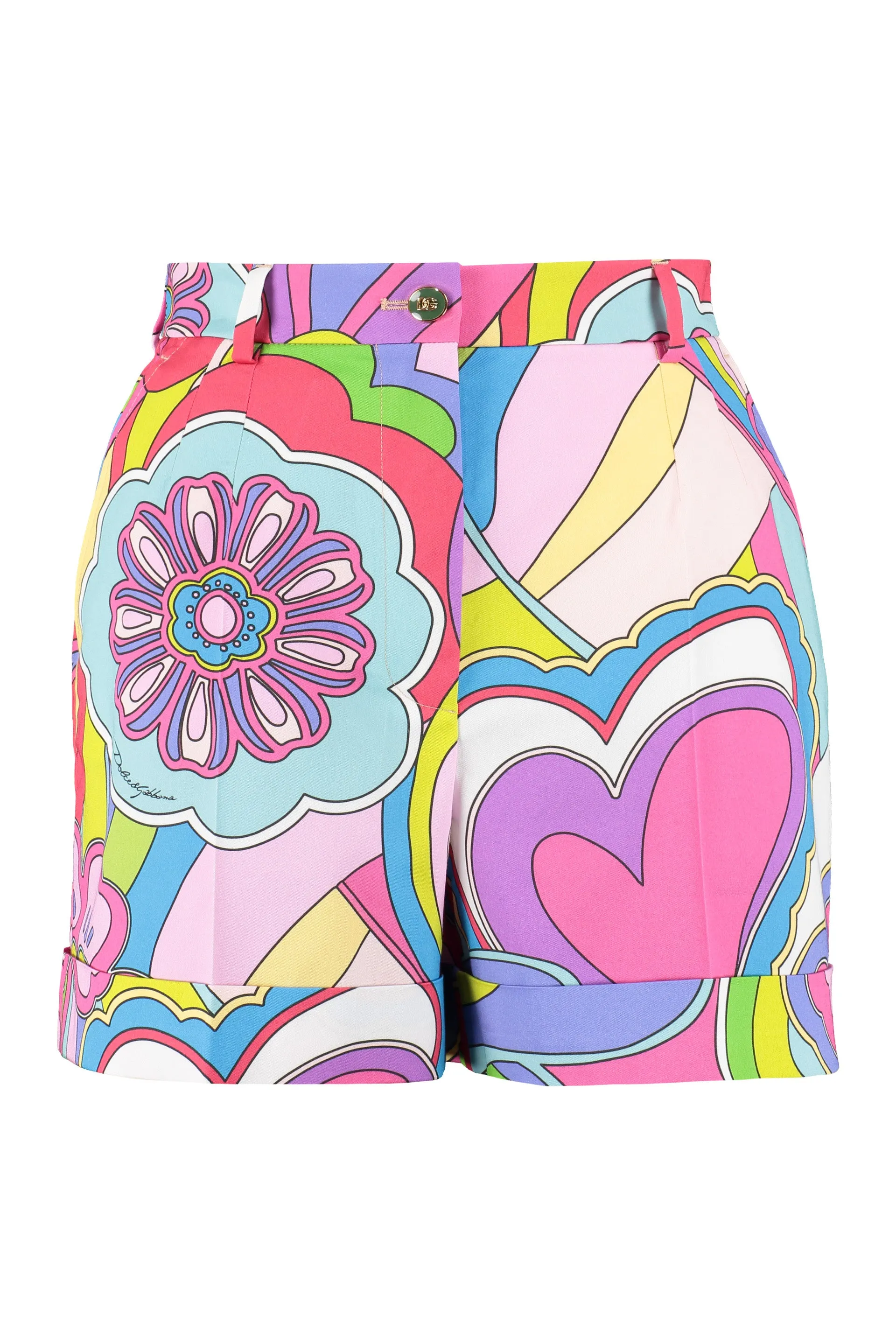 Printed cotton shorts