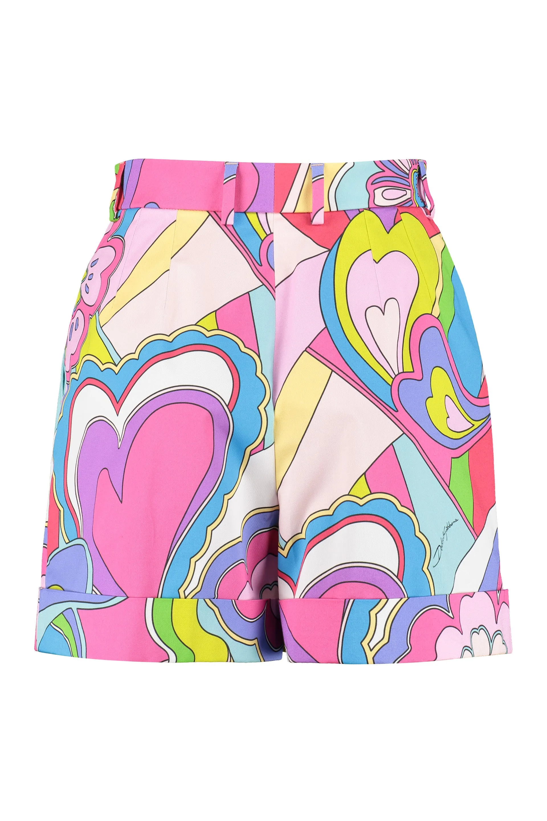 Printed cotton shorts