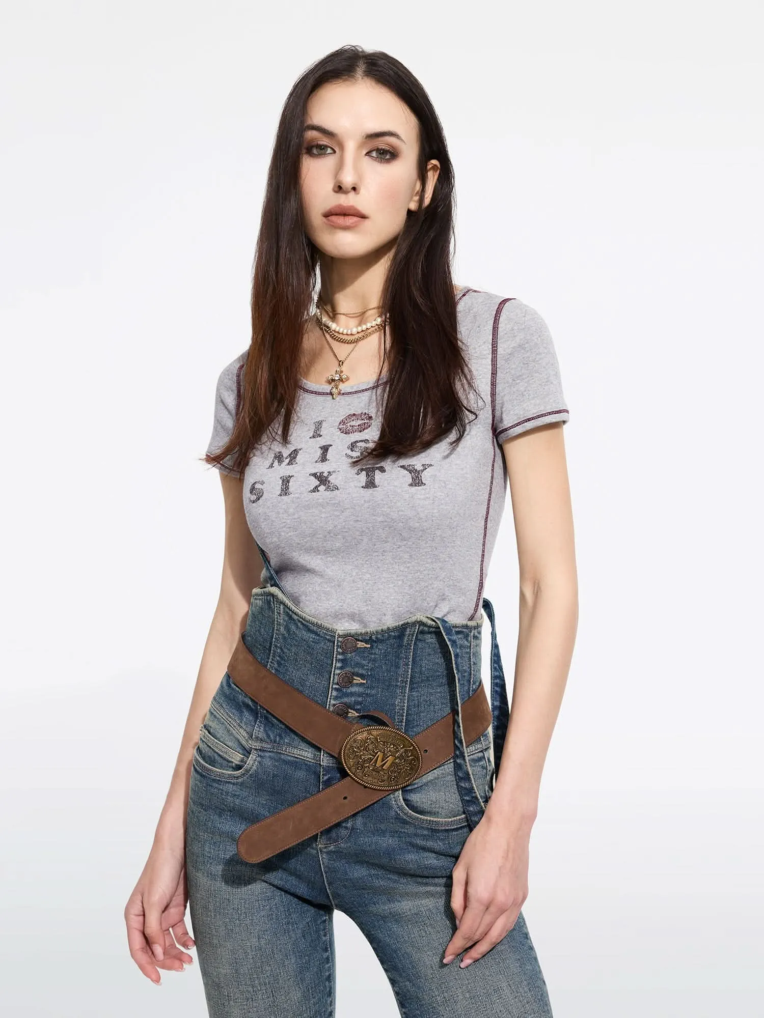 Printed Crew Neck T-Shirt