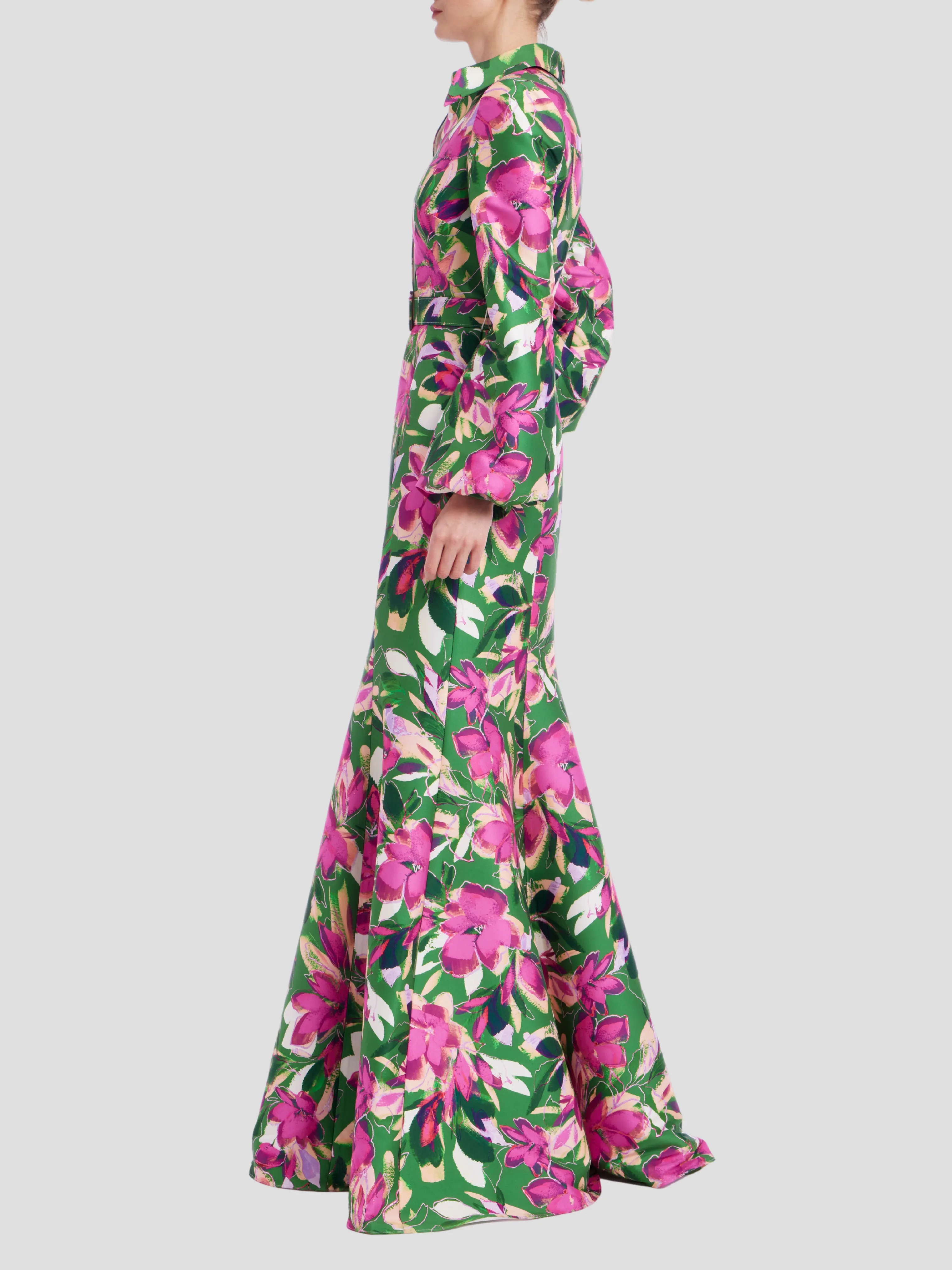 Printed Shirt Gown