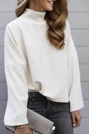 Pristine Look White Turtleneck Sweater
