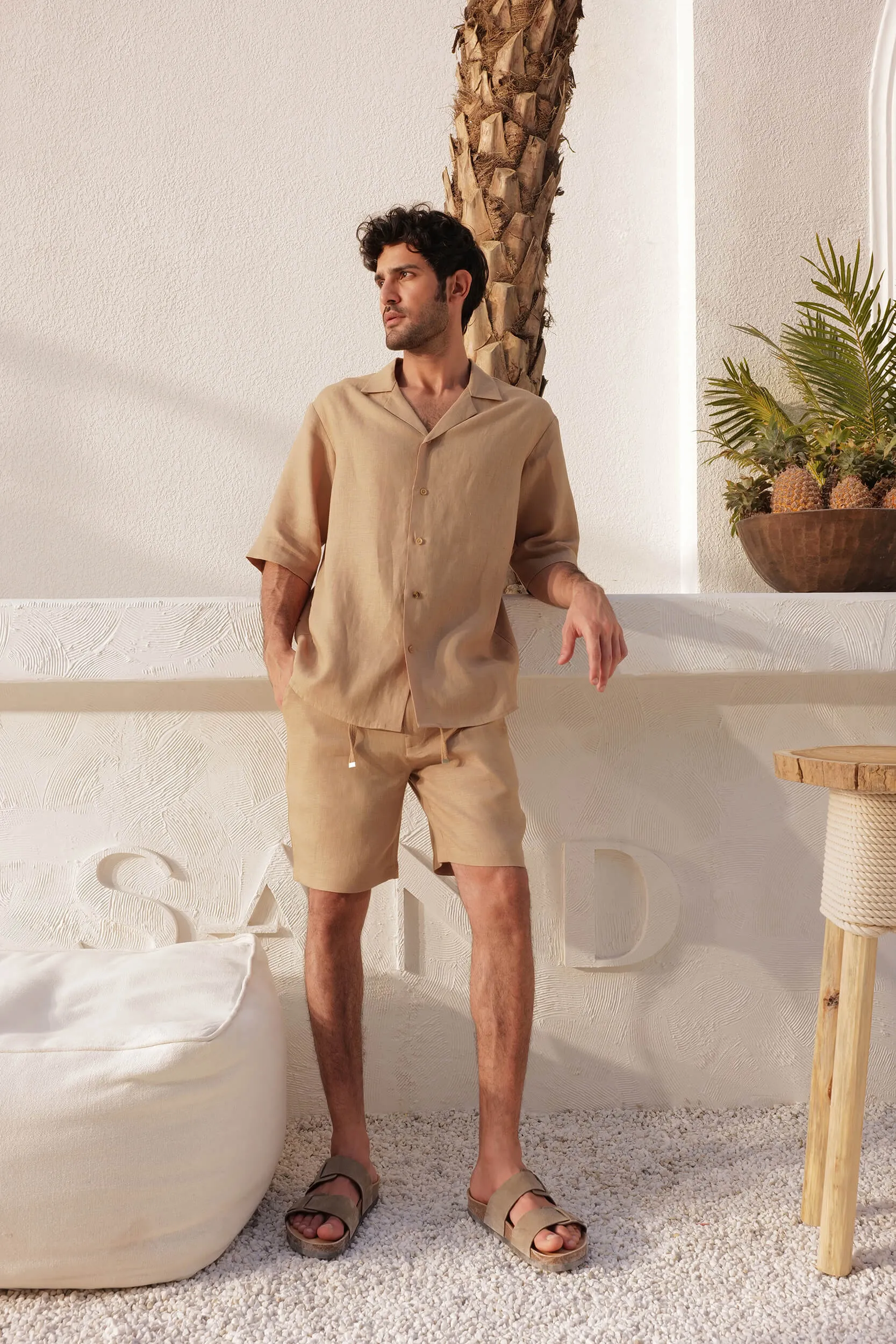 Provence Shirt - Man & Rome Shorts - Man (Sand)