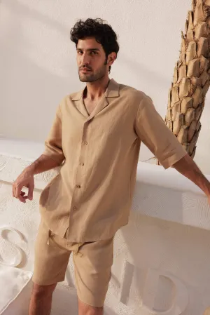 Provence Shirt - Man & Rome Shorts - Man (Sand)
