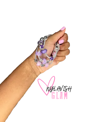 Purple Charm Bracelets