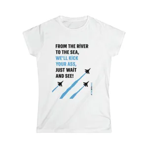"Kick Ass" White Custom T-Shirt for Women