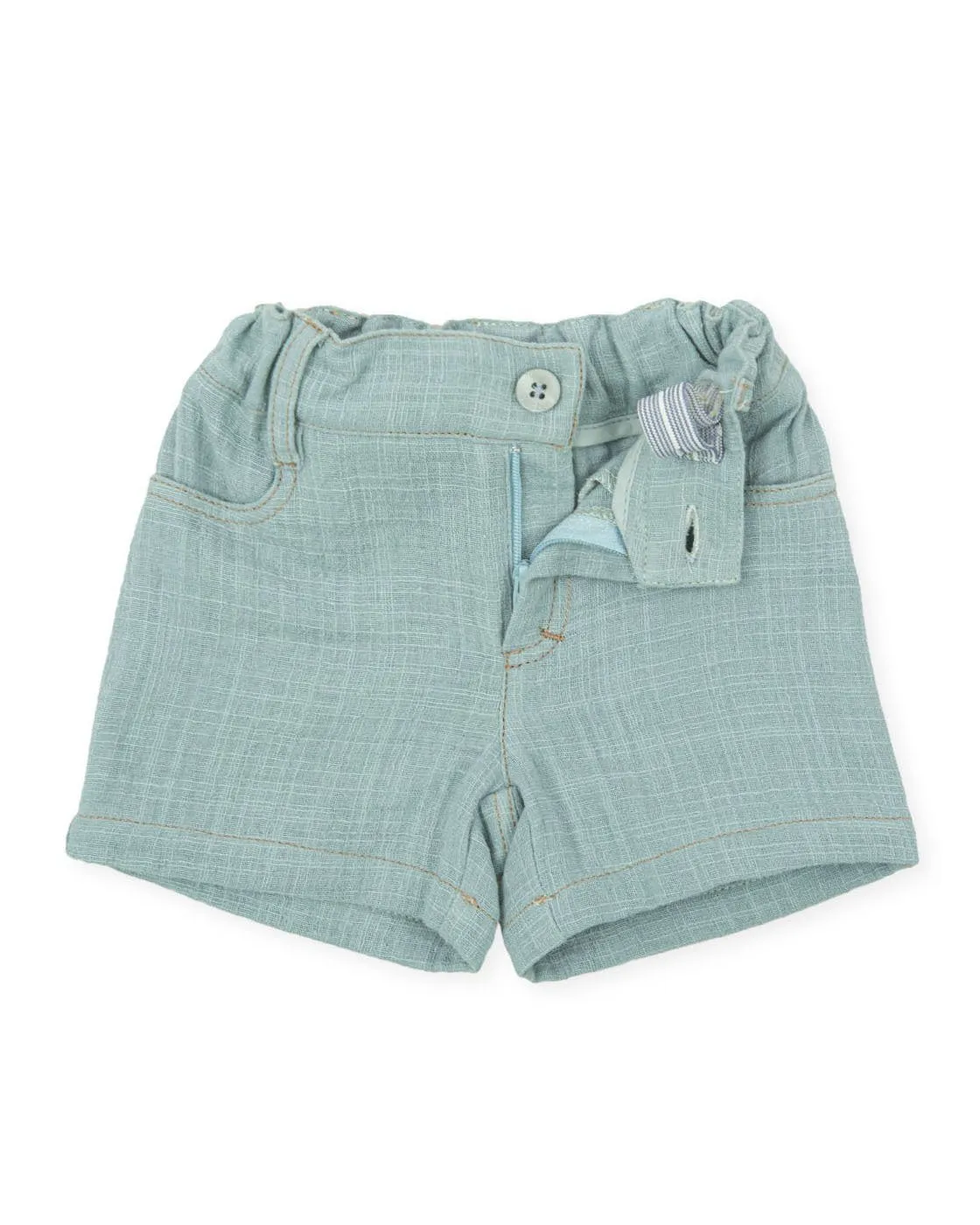 "Luan" Yellow Shirt & Sage Green Shorts
