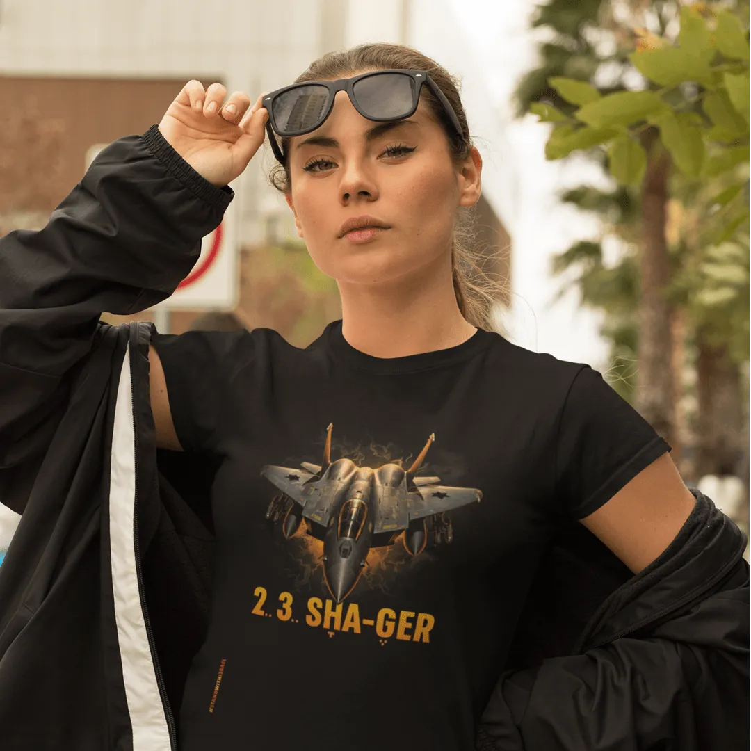 "Shager" Black Custom T-Shirt for Women