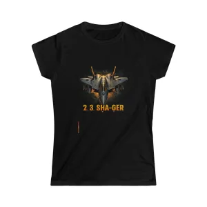 "Shager" Black Custom T-Shirt for Women