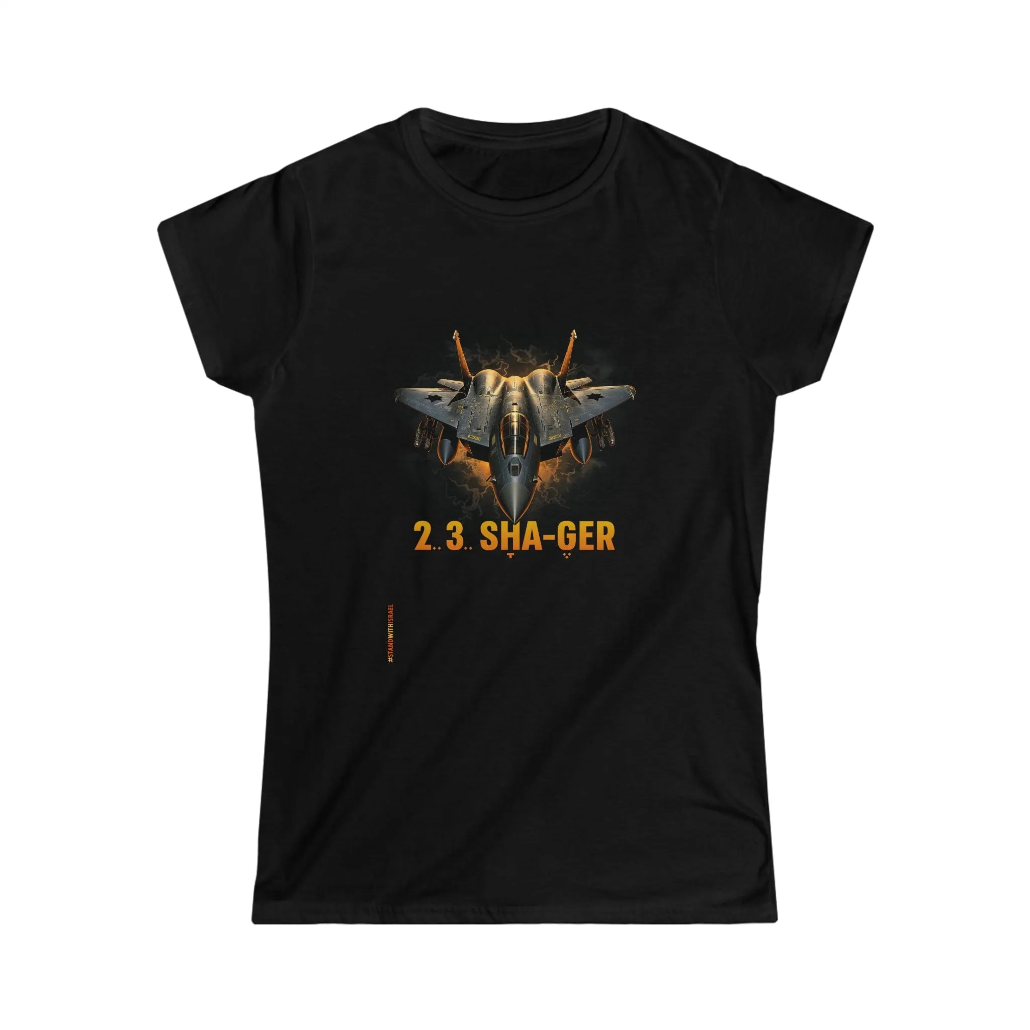 "Shager" Black Custom T-Shirt for Women