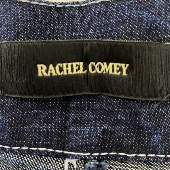 Rachel Comey Ruffle Jeans Sz 4 Revel Wide Leg Boho Rigid Denim Pants 90s Y2K