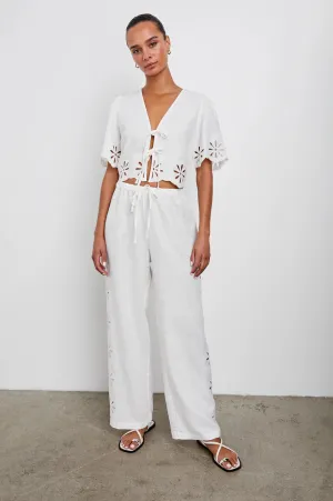 Rails - Emmie Pant in white Eyelet