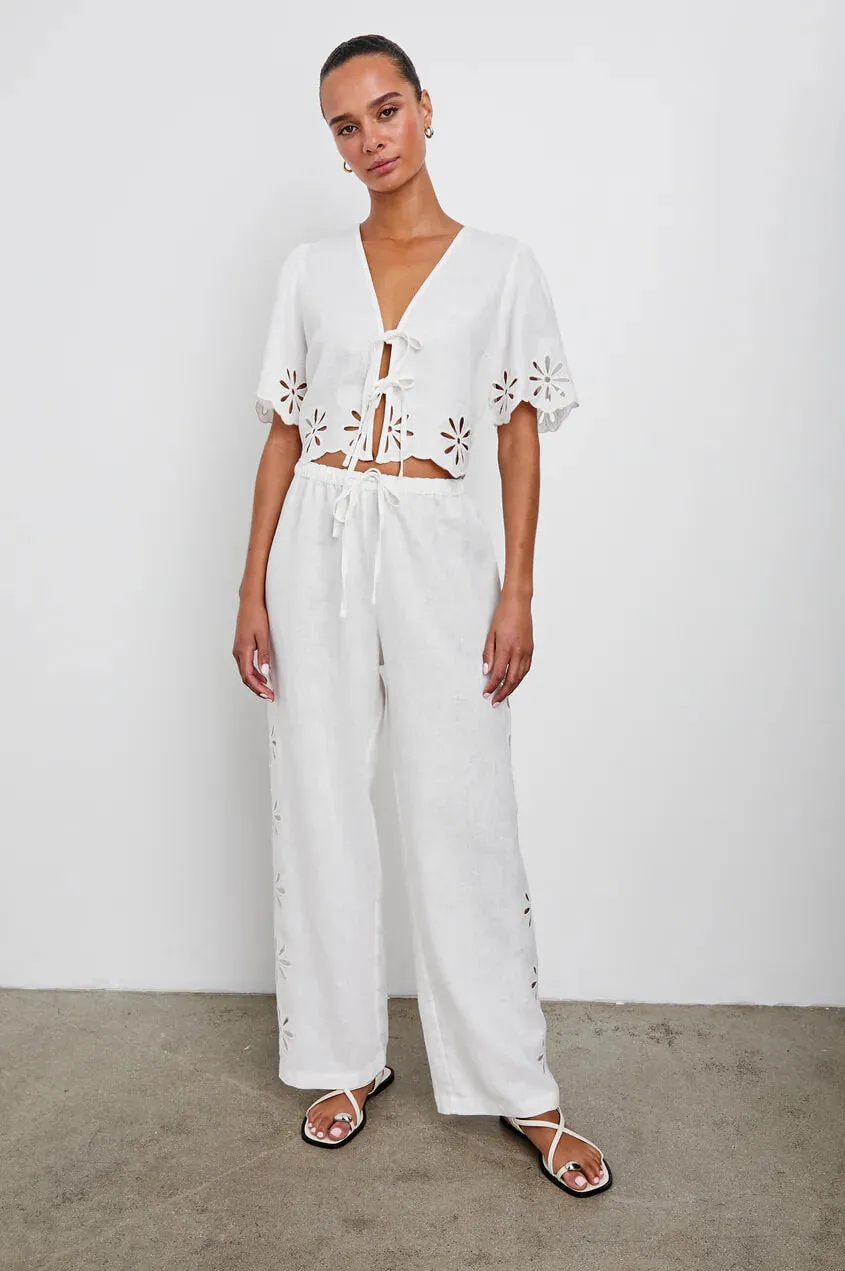 Rails - Emmie Pant in white Eyelet