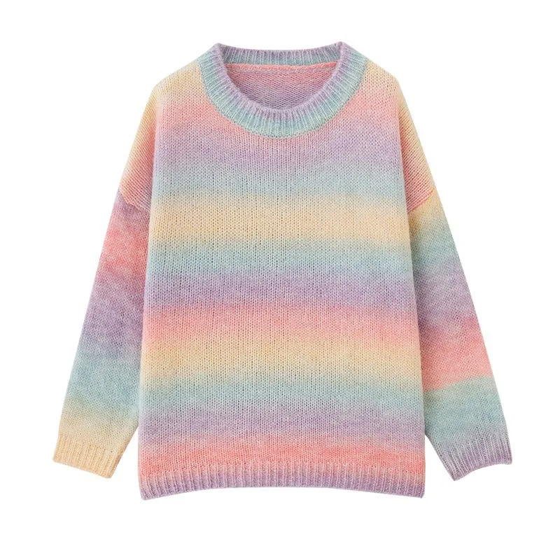 RAINBOW PULLOVER SWEATER TOP UB3160