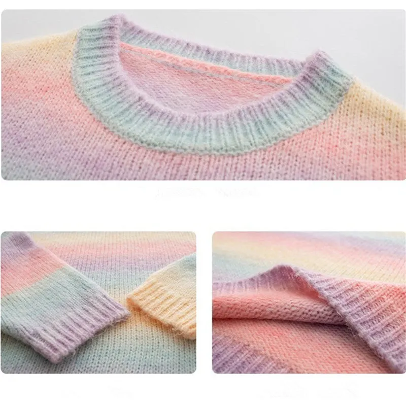 RAINBOW PULLOVER SWEATER TOP UB3160