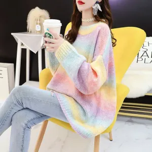 RAINBOW PULLOVER SWEATER TOP UB3160