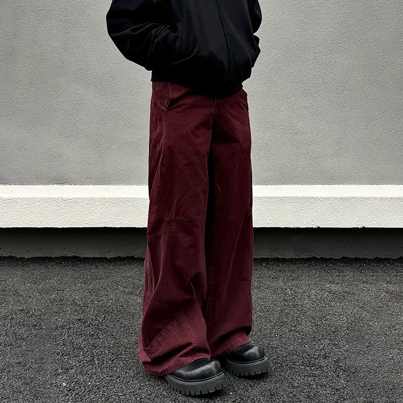 Red Straight Leg Jeans
