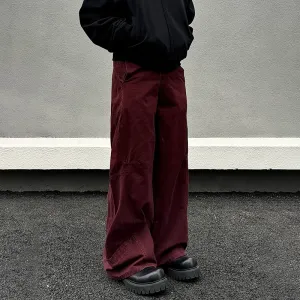 Red Straight Leg Jeans