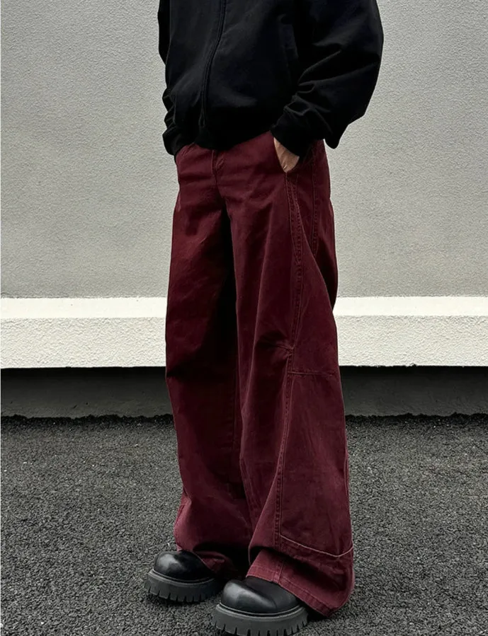 Red Straight Leg Jeans