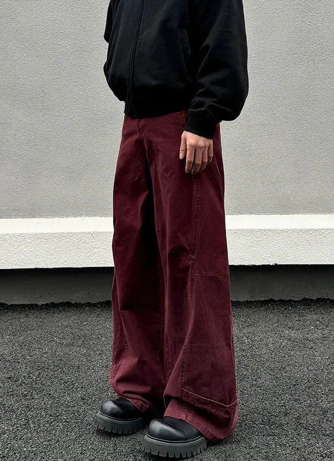 Red Straight Leg Jeans