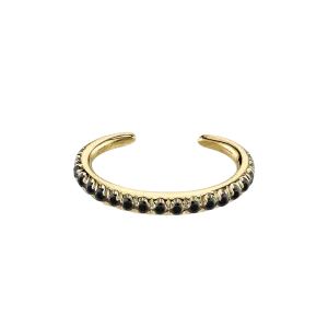 Reloaded Ear Cuff with Black Pavé Diamonds