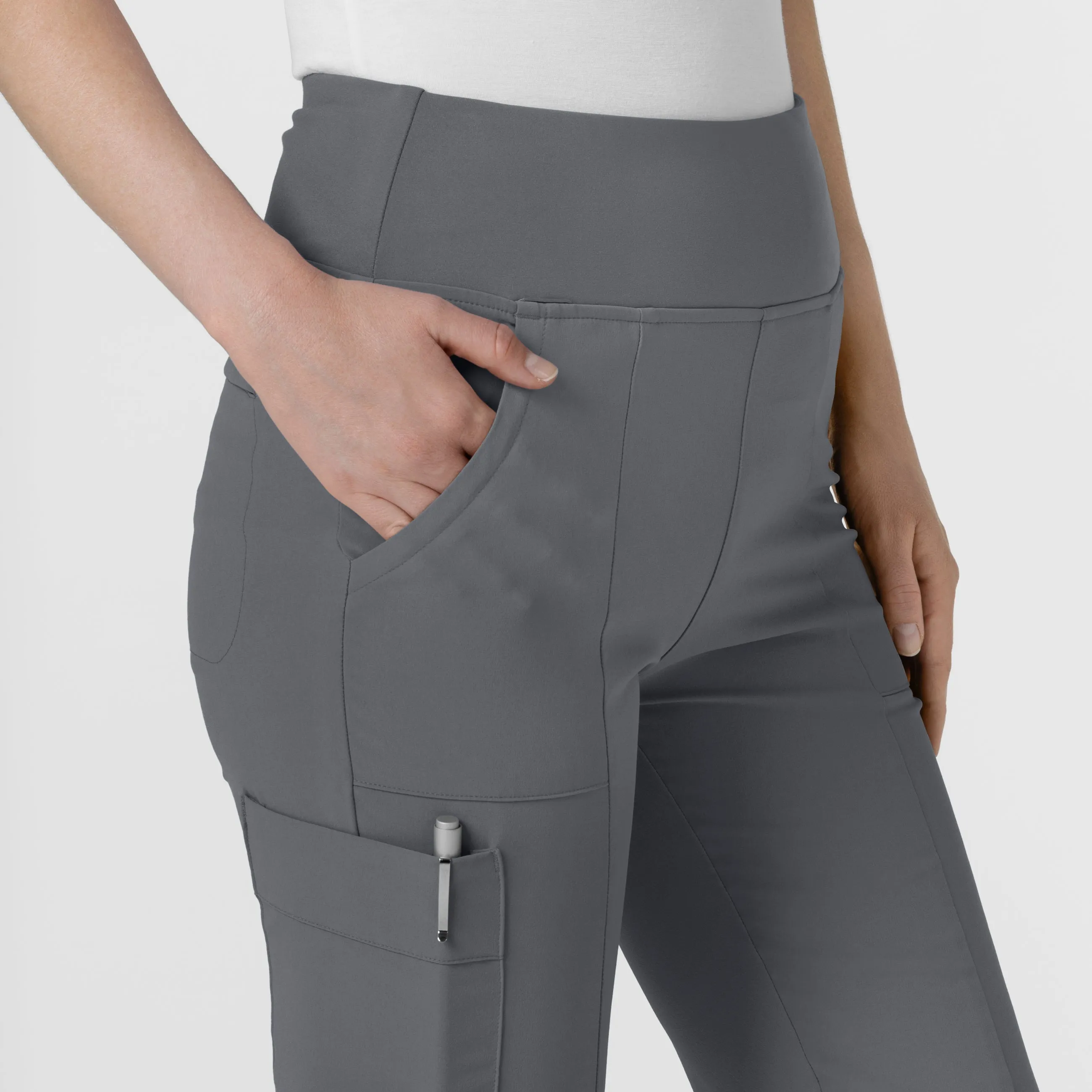 RENEW 5534 Cargo Flare Scrub Pants Pewter