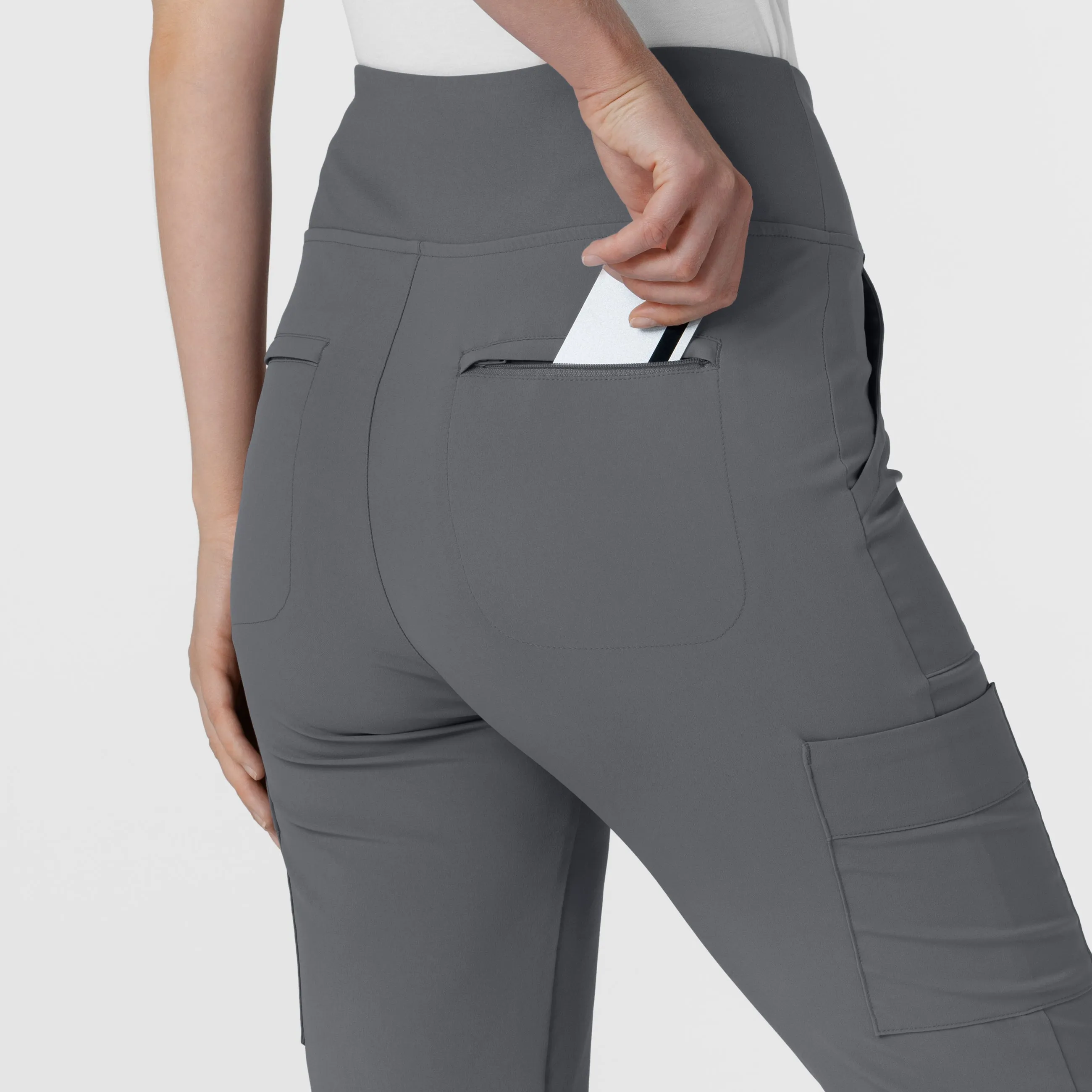 RENEW 5534 Cargo Flare Scrub Pants Pewter
