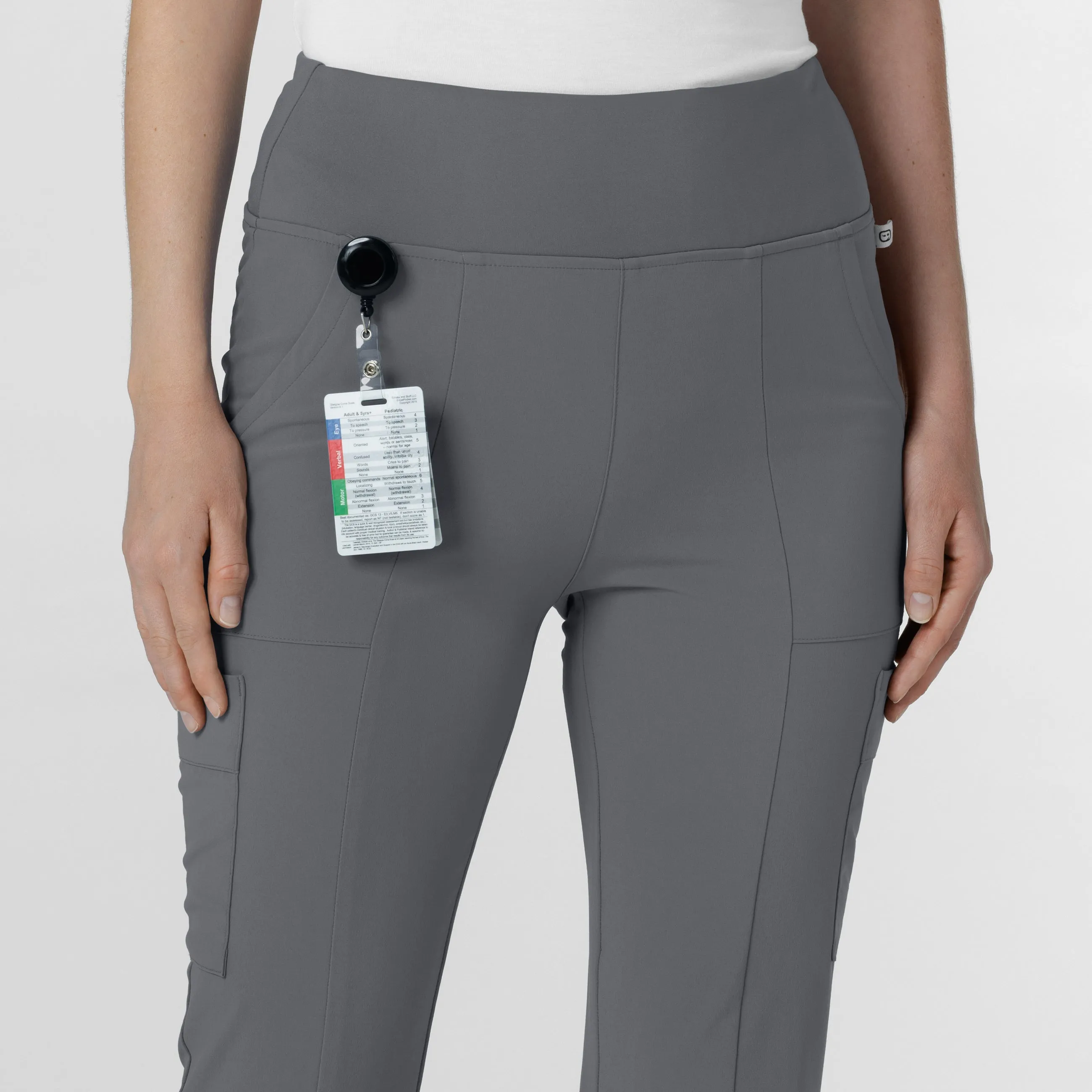 RENEW 5534 Cargo Flare Scrub Pants Pewter
