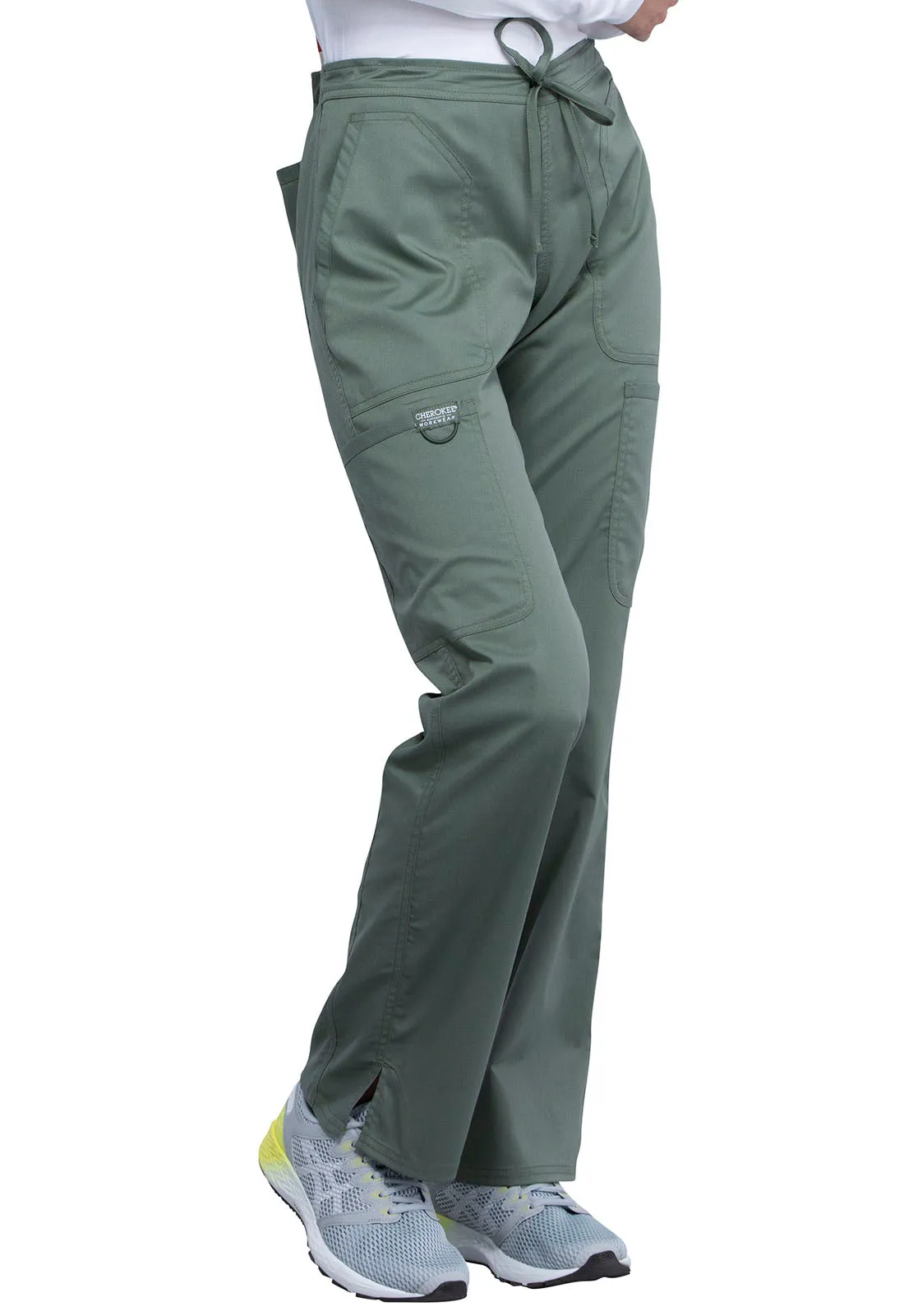 Revolution WW120 Mid Rise Moderate Flare Drawstring Pants Olive