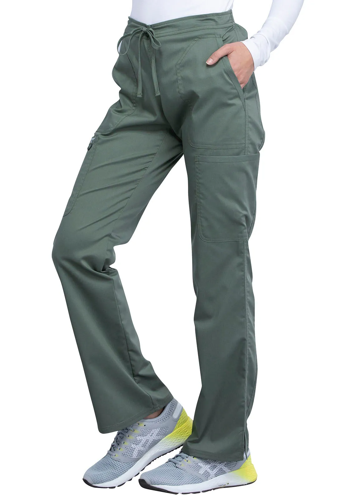 Revolution WW120 Mid Rise Moderate Flare Drawstring Pants Olive