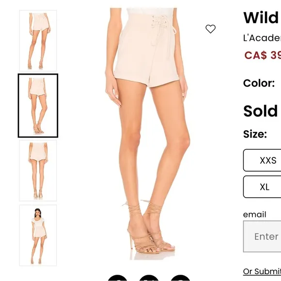 Revolve L'Academie Brand New Wild Romance Shorts