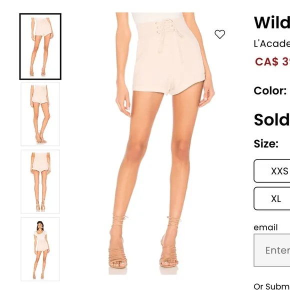 Revolve L'Academie Brand New Wild Romance Shorts
