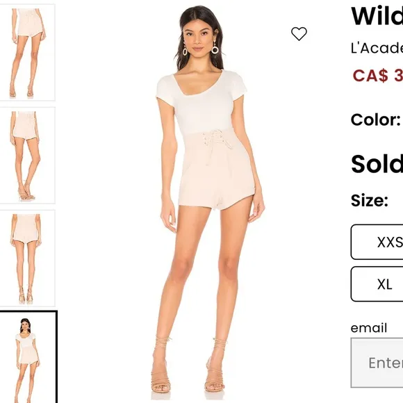 Revolve L'Academie Brand New Wild Romance Shorts