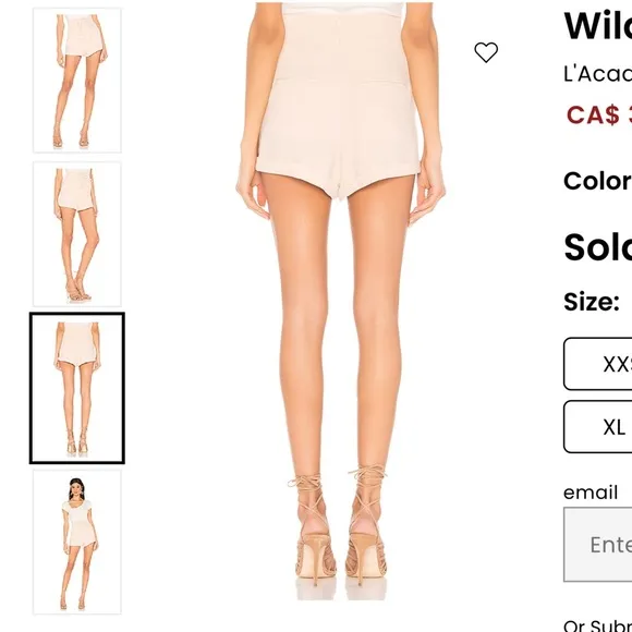 Revolve L'Academie Brand New Wild Romance Shorts