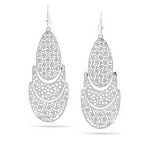 RHODIUM TEARDROP POST EARRINGS #SWKK-11204RHO (OC19/AH13)